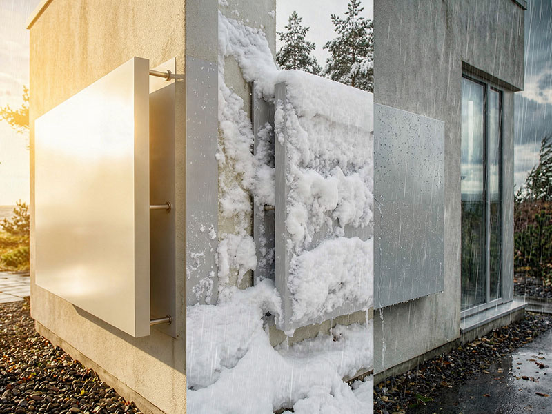 Aliuminio kompozitas atsparus oro salygoms